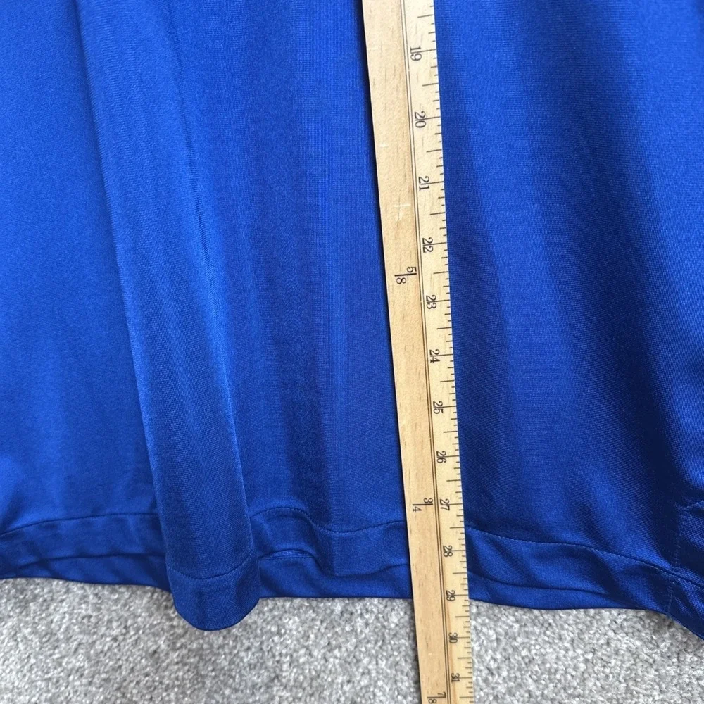 Nike Basketball Jersey Boys XL 18-20 Blue Grey Mesh V-Neck Athletic Shirt